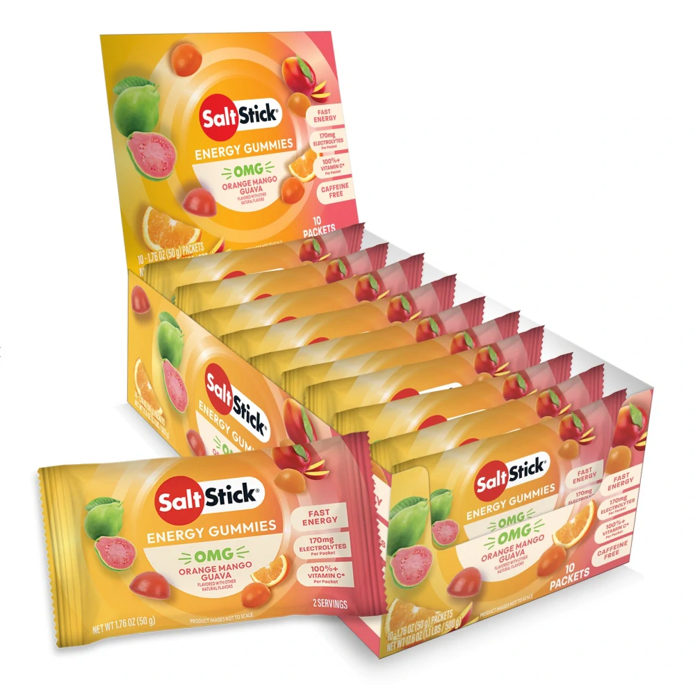Energy gums OMG pomeranč mango guala 10 sáčků